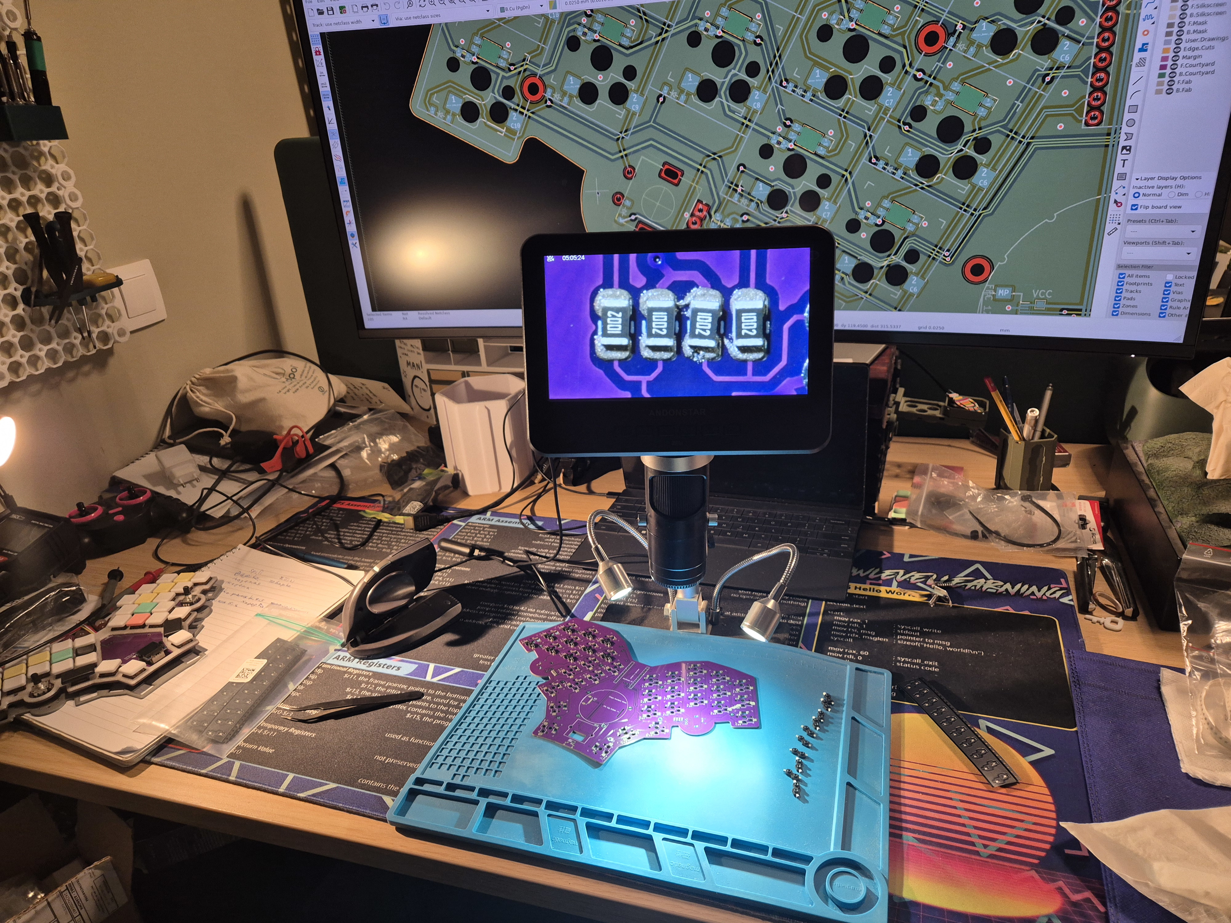 Soldering begins