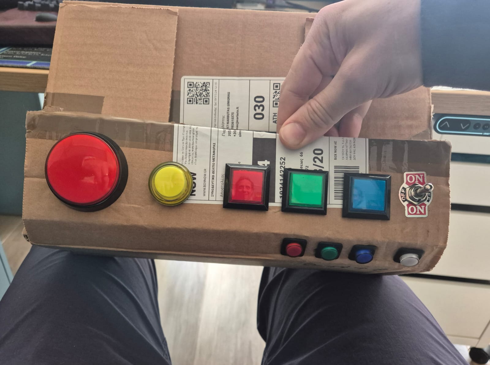 Cardboard prototype layout
